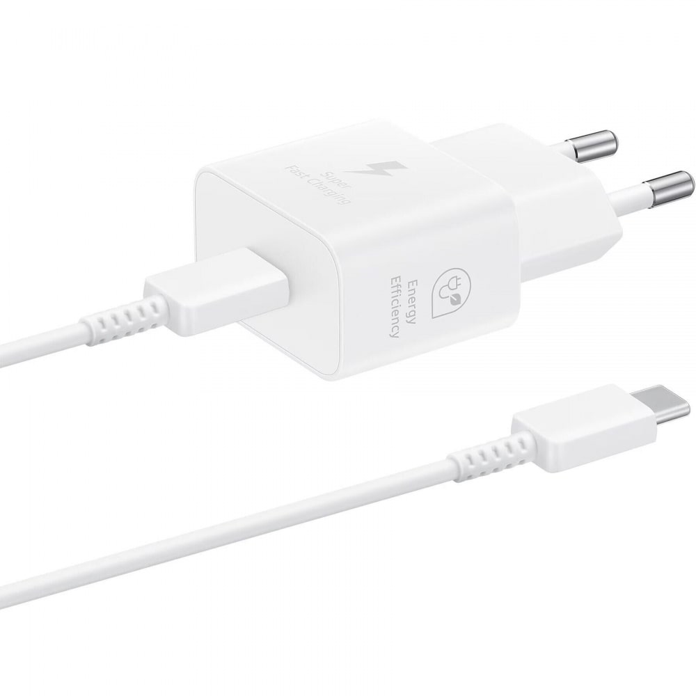Мережевий зарядний пристрій Samsung 25W Power Adapter (w C to C Cable) White (EP-T2510XWE)