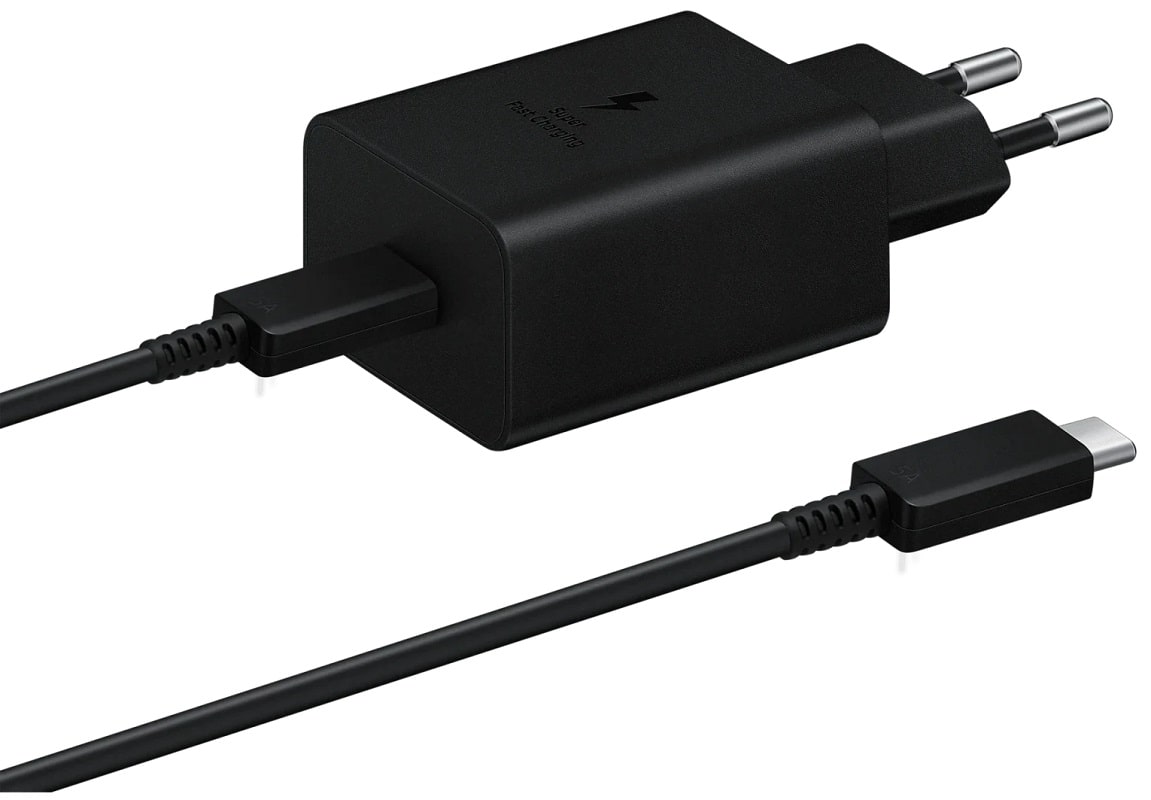 Зарядний пристрій Samsung 45W PD Compact Power Adapter with Type-C cable Black (EP-T4511XBEGEU)