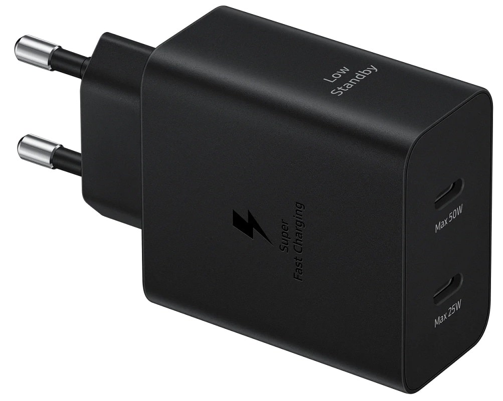 Зарядний пристрій Samsung 50W Compact Power Adapter (w C to C Cable) Black (EP-T5020XBEGEU)