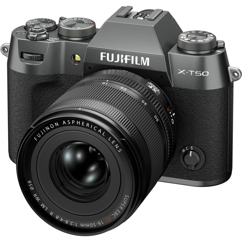 Бездзеркальний фотоапарат Fujifilm X-T50 kit 16-50mm f/2,8-4,8R LM WR Charcoal Silver (16828650)