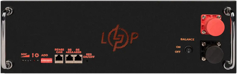 Акумулятор LogicPower LiFePO4 51,2V - 100 Ah (5120Wh) (BMS SP 100A/50А) RM RS485/CAN LCD BL