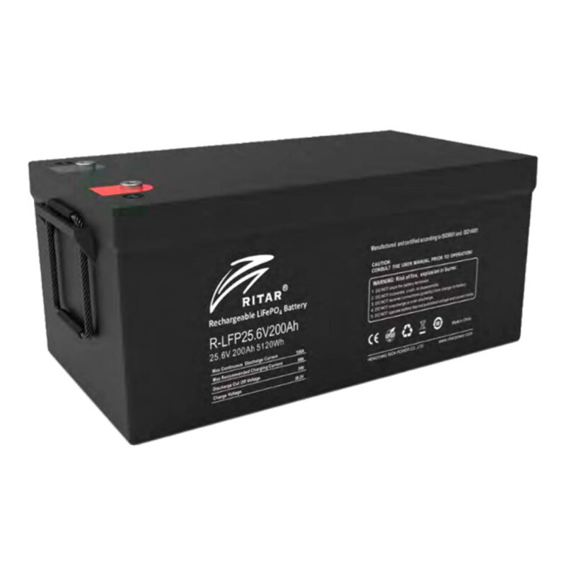 Акумуляторна батарея з Bluetooth Ritar R-LFP25.6V200AH G1